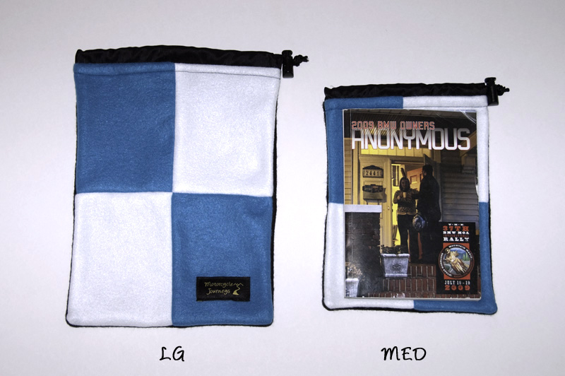 Med and Lg Fleece Bags - motorcycle-journeys.com